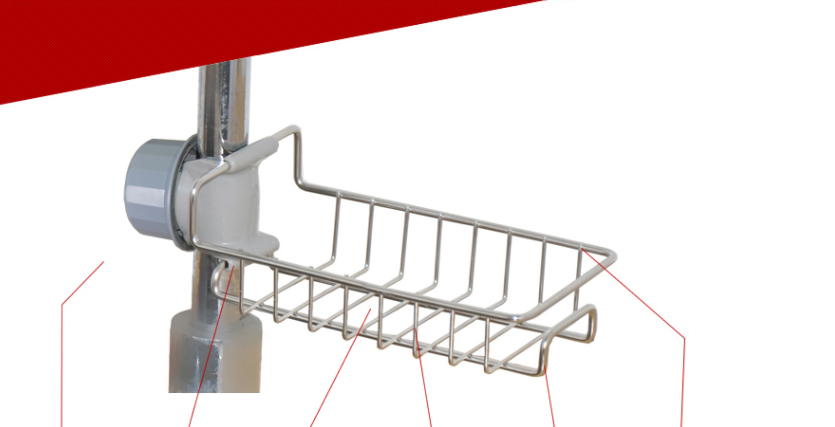 Stainless Steel Faucet Rack Household Kitchen Dishwashing Sponge Drain Rack Sink Dishcloth Storage Rack