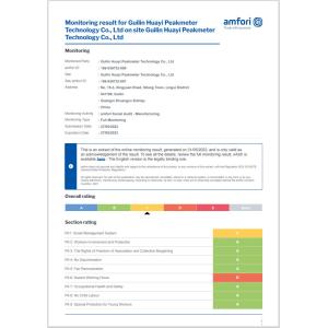 Guilin Huayi Peakmeter Technology Co., Ltd. Сертификации