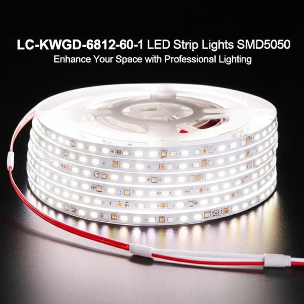 LC-KWGD-6812-60-1 Luces de banda LED SMD5050 Mejorar su espacio con iluminación profesional