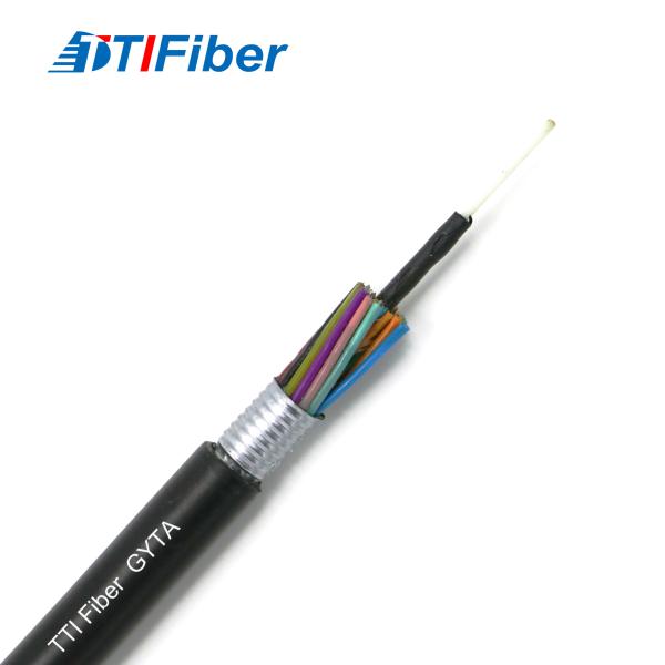 GYTA Fiber Optic Cable Single Jacket Stranded Loose Tube Outdoor Aluminum Armored