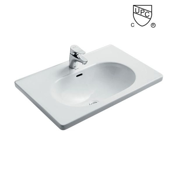 Тазы руки мытья верхней части счетчика тщеты UPC 705x480x210mm с переполнением