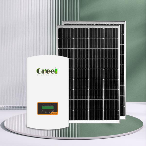 LCD Display Monocrystalline Silicon On Grid Solar System 1kW-100kW Capacity Easy Installation