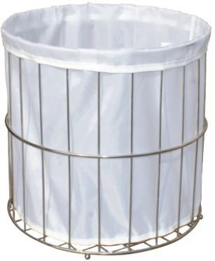 Cesta de lavanderia de aço inoxidável para o revestimento liso de linho