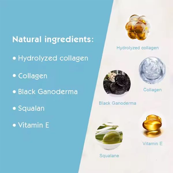 Etiqueta privada de belleza orgánica máscara para el rostro de hoja de vitamina C colágeno infundido máscara para el rostro para la reducción de arrugas antienvejecimiento algodón