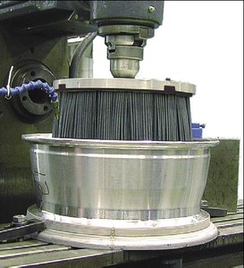 Truck And Automotive Rims Aluminum Wheel Deburring Brush With 460 Mm OD