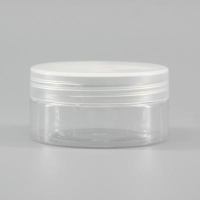 PET Cylinder 100ml Empty Transparent Cosmetic Jars