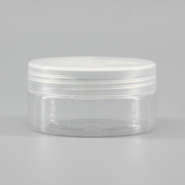 PET Cylinder 100ml Empty Transparent Cosmetic Jars