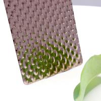 folha de aço inoxidável do titânio do espelho 8k com gravação da ondinha da onda de água 3D