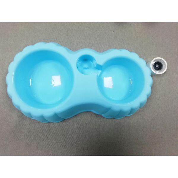 Double Bowl Of Pet Pumpkin For Dogs, Cats Or Other Small Animals Wholesale Plastic Eating Bowls plastic puppy bowls