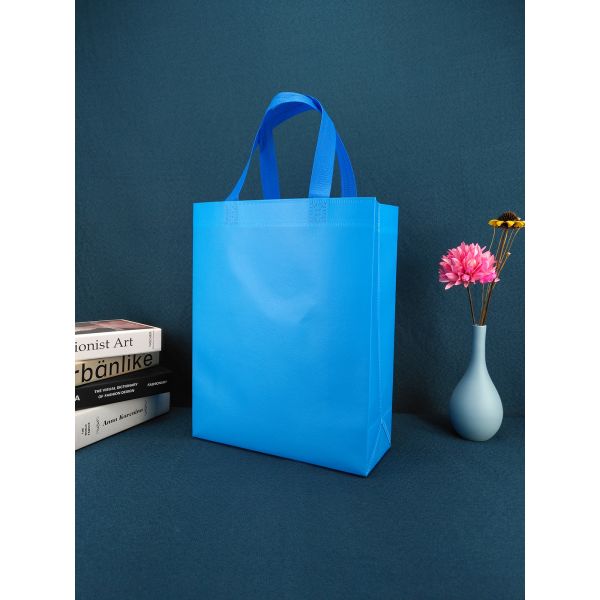 Cloth Recycled Tote Bag Blue Gift Laminate OEM Non Woven Shopping Bag Reusable