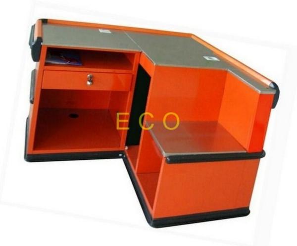 Supermarket Cash Desk Grocery Store Checkout Counters , Clothing Store Checkout Table Stand