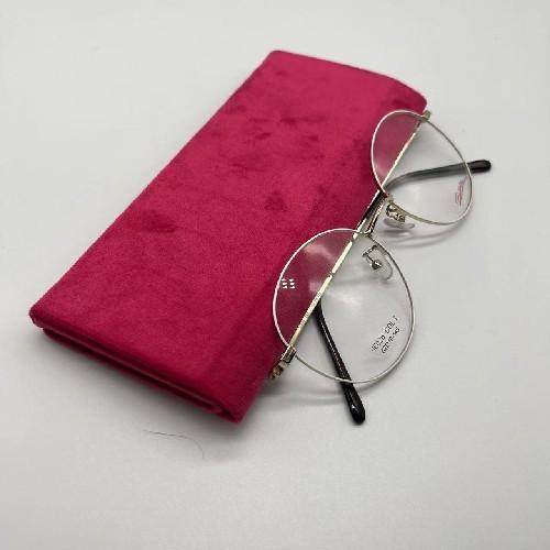 Velvet Exteriors Pink Eco Sustainable Glasses Case With Magnet Button Flap