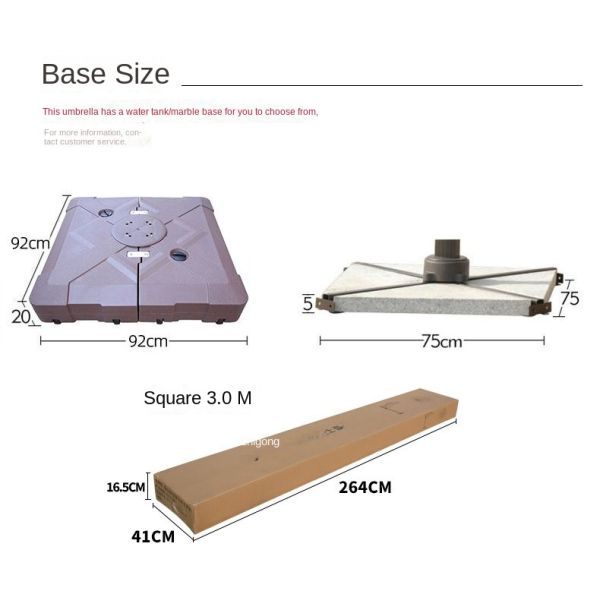 Upgrade Your Garden with Parasol 3.0*3.0M Roma Large Umbrella for Sun Protection and Style