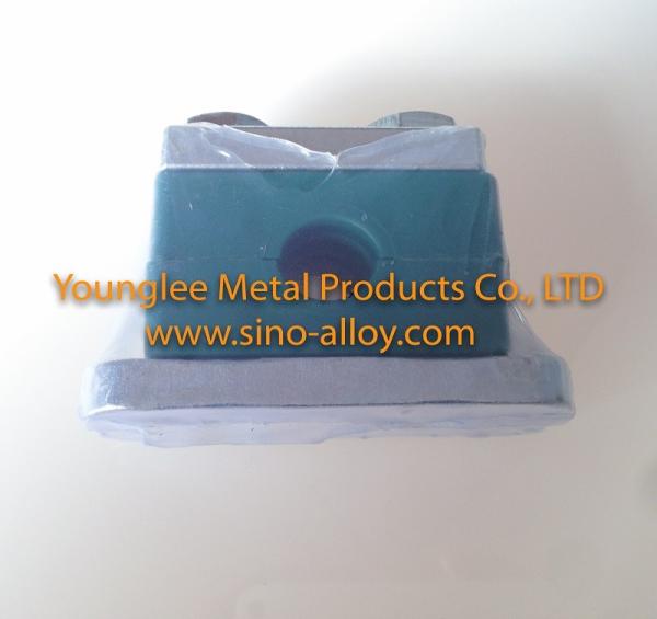 Hydraulic heavy duty pipe clamps with PP pipe clamp body, galvanized steel plates&bolts