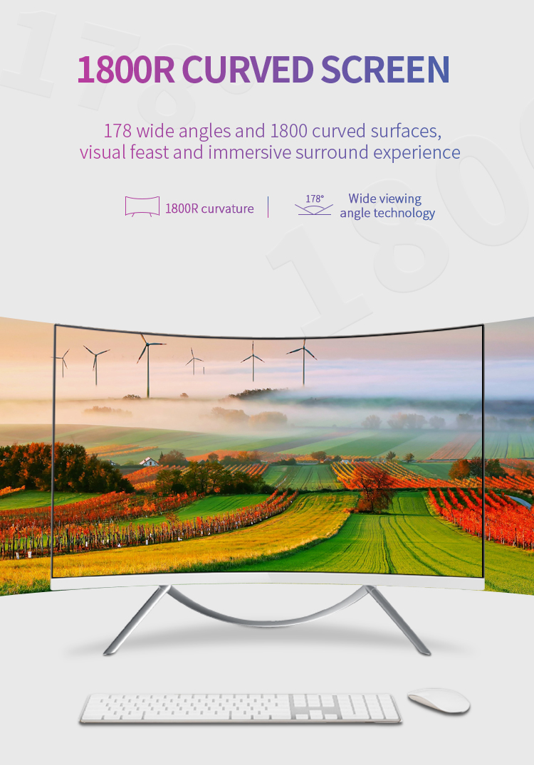 Frameless настольный компьютер 21,5 тела AIO 8mm 23,8 дюйма