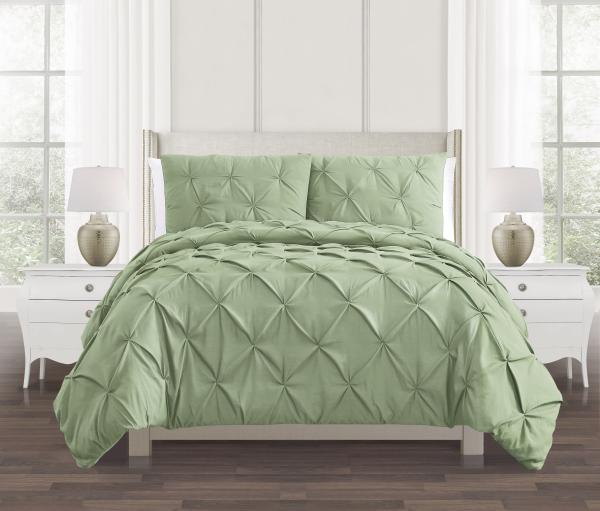 Luxurious Hypoallergenic Pleated Microfiber Duvet Cover Set Microfibre Quilt Cover With Corner Ties