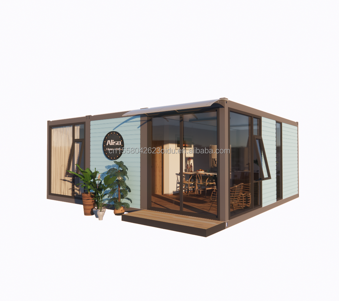 Contenedor ecológico de 20 pies o 40 pies hecho de acero y panel de sándwich para tienda de ropa restaurante hotel