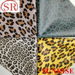 High Quality Animal Pattern Synthetic Leopard Print Leather Fabric for Waistband Chairs
