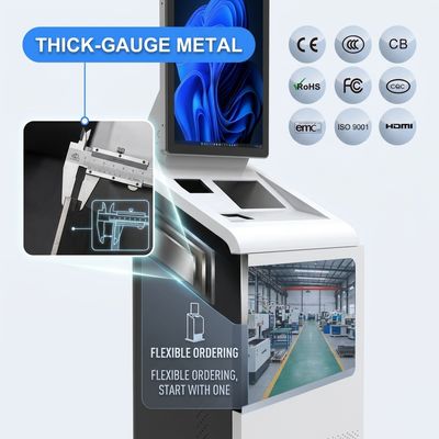 OEM Currency Exchange Self Service Kiosk 27/32 Inch FHD 10-Point Touch Terminal