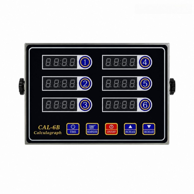 kitchen timer 6 channel shake basket reminder for fried chicken chains CE