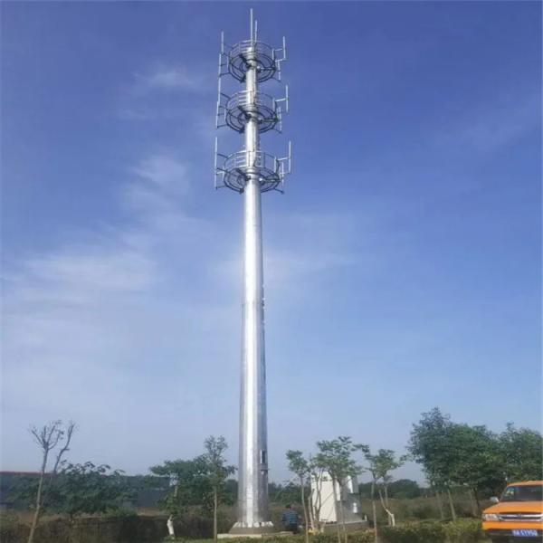 热镀锌4G 5G WIFI信号单管通信塔天线单极塔