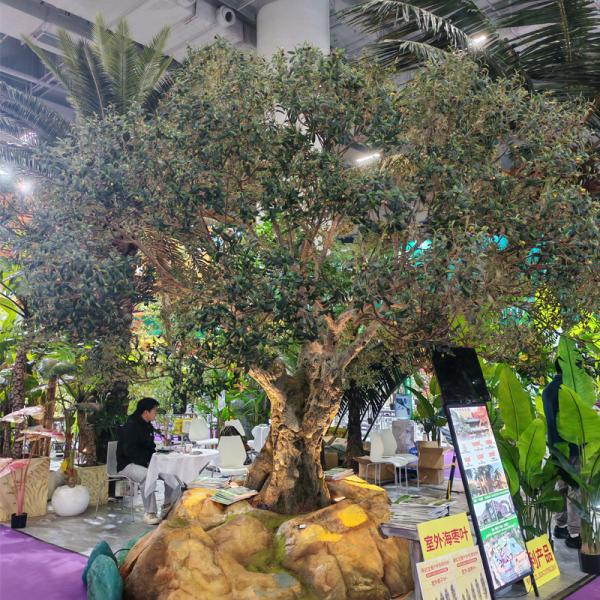 UV-Resistant large 5m customized olive tree artificial with Trunk Realism Realistic Fruits for Hotel Lobbies & Resorts Shopping Mall Luxury Villas