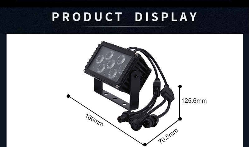 7x3W RGB наружное светодиодное светодиодное светодиодное освещение 25 градусов