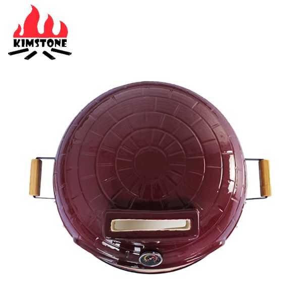 KIMSTONE 21 Inch Bbq Grill Outdoor Kitchen Offset Smoker Pizza Oven Grill for Outdoor Cooking