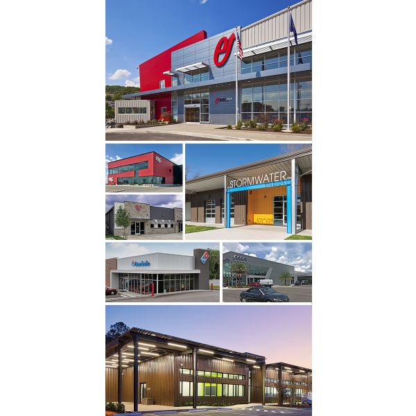 Многоэтажное сборное стальное здание Коммерческое строительство Металлические конструкции