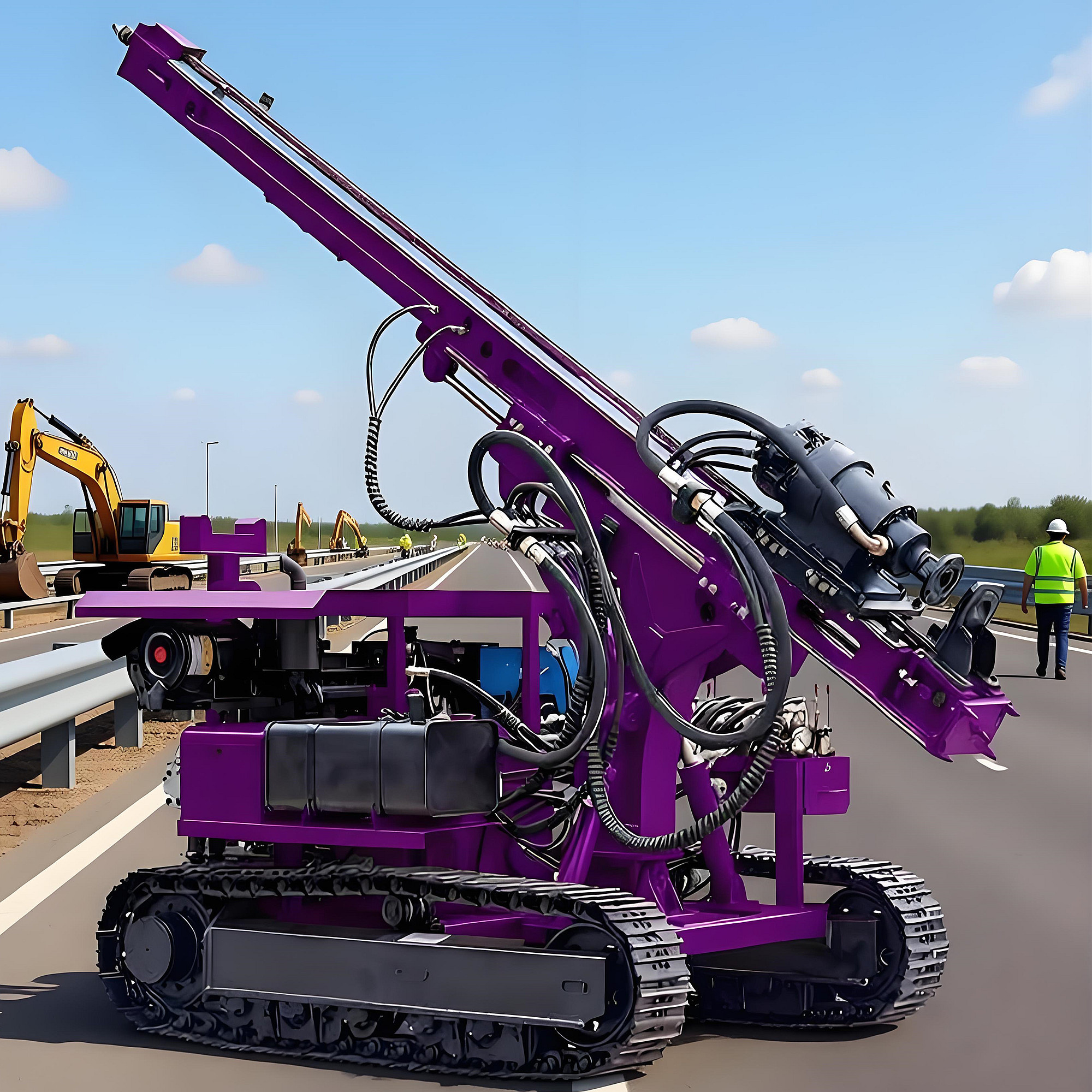 Pile Drilling Machinery Quick Switching Between Pile Driving Machine Foundation Construction Portable Pile Driver