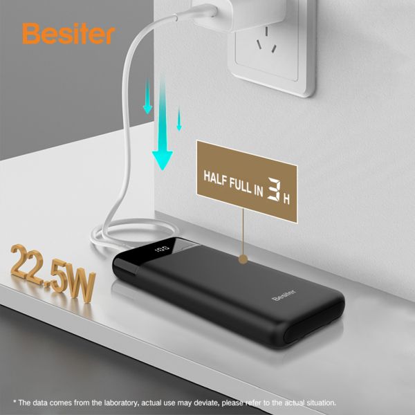 Novel 10000mAh Fast Charging with Built-in Data Cables Powerbank High Capacity Power Banks with LED Display