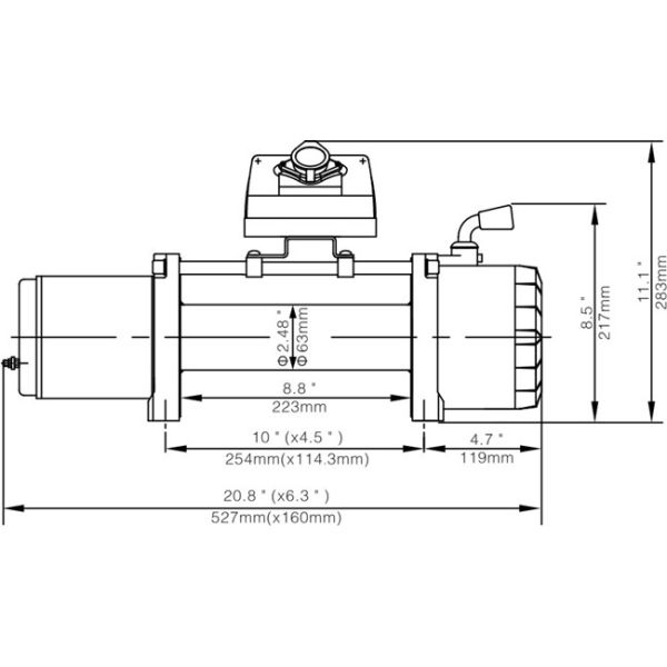 вороты веревочки провода 13000lb 12V электрические