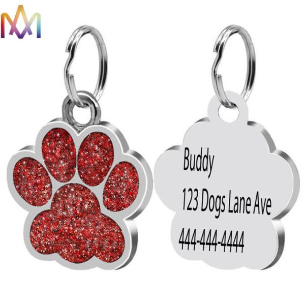 A pegada SUS304 bonito gravou a identificação para etiquetar encantos personalizados do animal de estimação