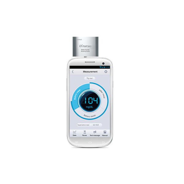 D NURSE Mobile Glucose Meter Testing Machine With Data Transfer Function / APP