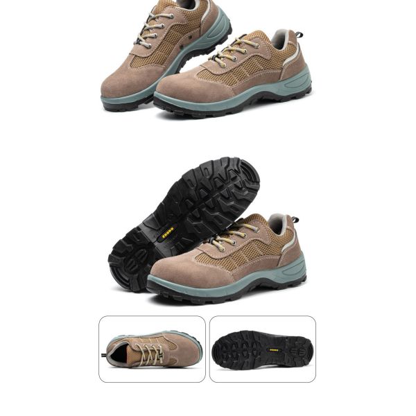 Microfibre Pu Injection Kevlar Chaussures de sécurité industrielles de l' acier orteil Anti-écrasement Travail