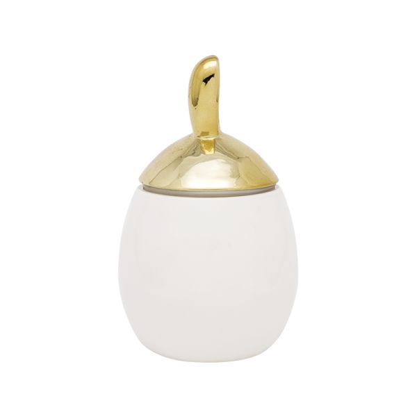 Новейший Пасхальный Кролик Печенье Сахар Кофе Керамический контейнер для хранения с 3D золотой электропластированной крышкой