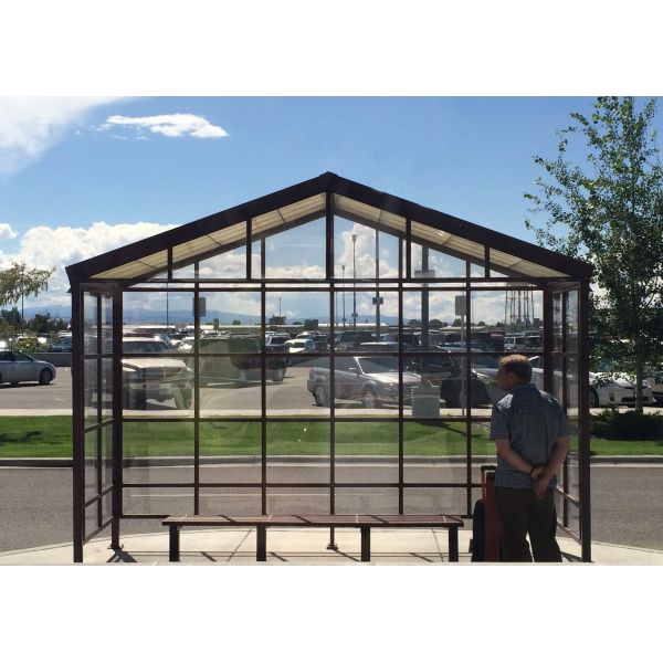 Powder Spraying WiFi L4650mm Aluminum Bus Shelter