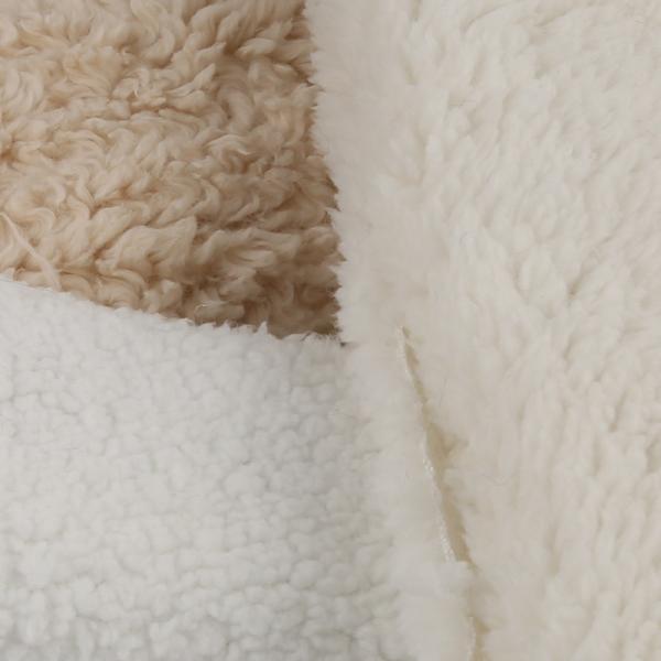 Tricot Knitted 100% Polyester BROG Sherpa Faux Lamb Fur Fabric for Garments Lining