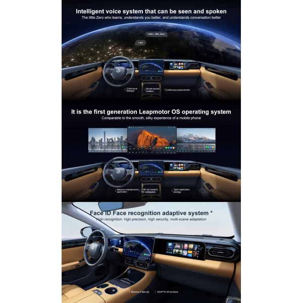 316Km Extended Range Leapmotor C01 2024 Long Range Electric Cars 4-door 5-seat Hatchback