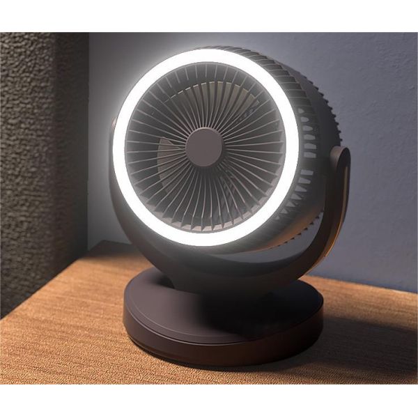 360° Rotary Mini Desktop Turbine Convection Ventilator for Household Table Installation