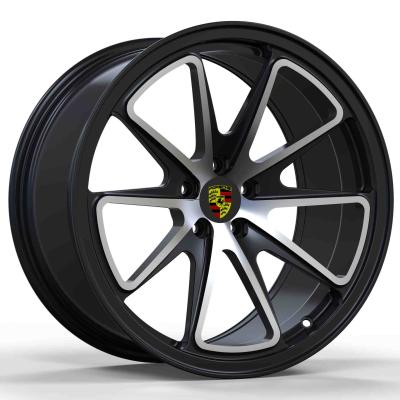Matte Black Monoblock Custom Forged roda PCD 5-130 bordas de Porsche de 18 polegadas