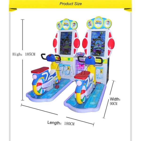 Indoor Speed Kids Bicycle Amusement Kiddie Ride Indoor Arcade Video Kids Game Machine