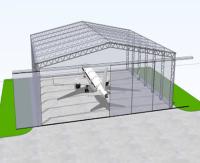 Hangar de estruturas de aço sofisticadas 5m - 6m de altura Hangar de aviões de metal