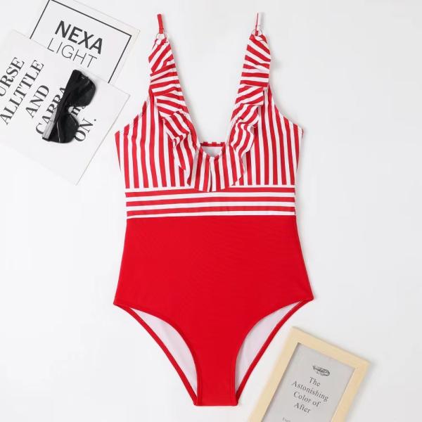 um remenda, roupa de banho sem redução sexy das senhoras da cor do arco-íris, tela de nylon