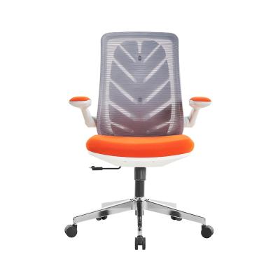 Cadeira de mesa alaranjada do giro da parte traseira de Mesh Swivel Chair Executive Low do chefe