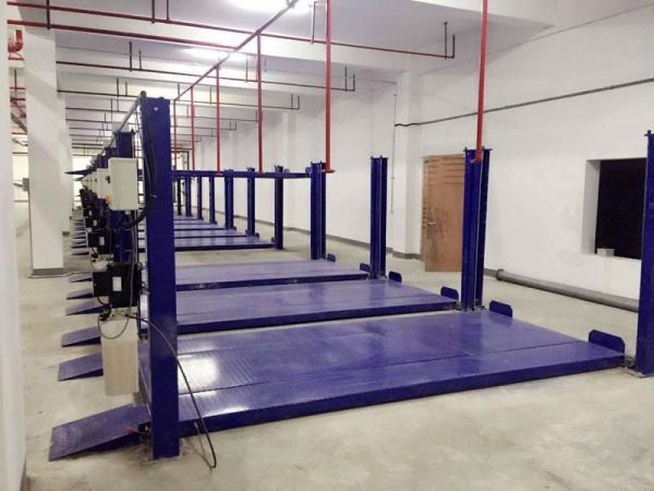 AA4C 4 post 2 cars parking lift auto storage lift four columns automotive lift  2.7T 3.6T