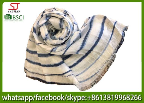 Manufacturer  pinstripe lightweigt infinity print scarf 60*180cm 100g summer spring shawl50%cotton 50%linen keep fashion