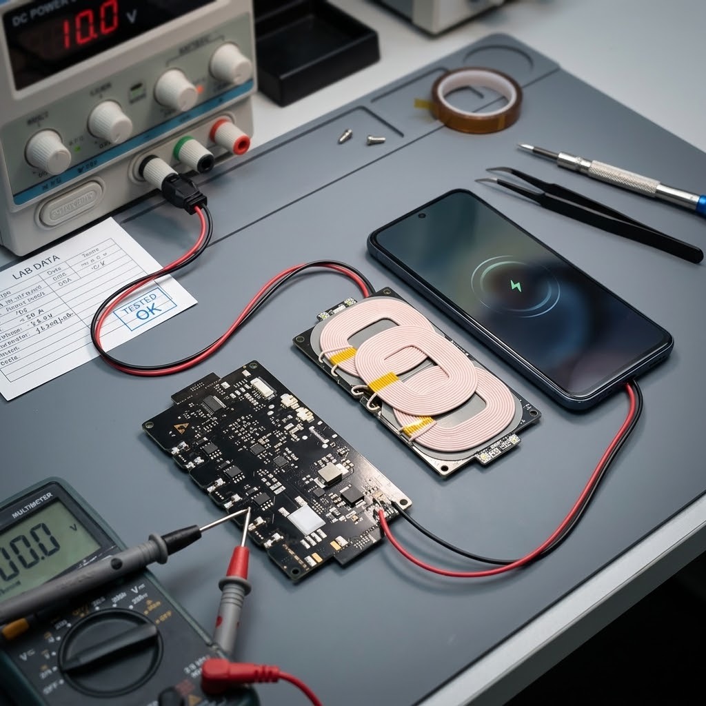 Customized High Power Qi-Compliant Wireless Charging Transmitter Coil with Litz Wire
