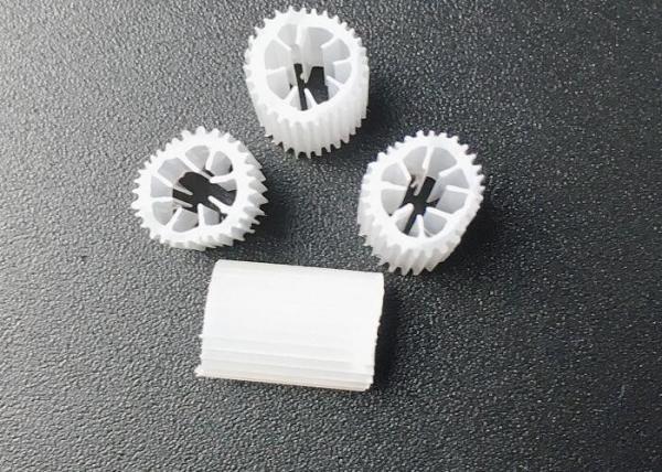 Cor biológica aeróbia do branco do filtro 5*10mm da cama movente dos meios dos meios MBBR do tanque K3 bio
