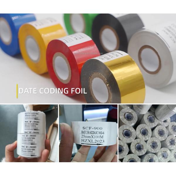 25*100m Black Hot Stamping Ribbon SCF900 Original and Protective for Durable Printing